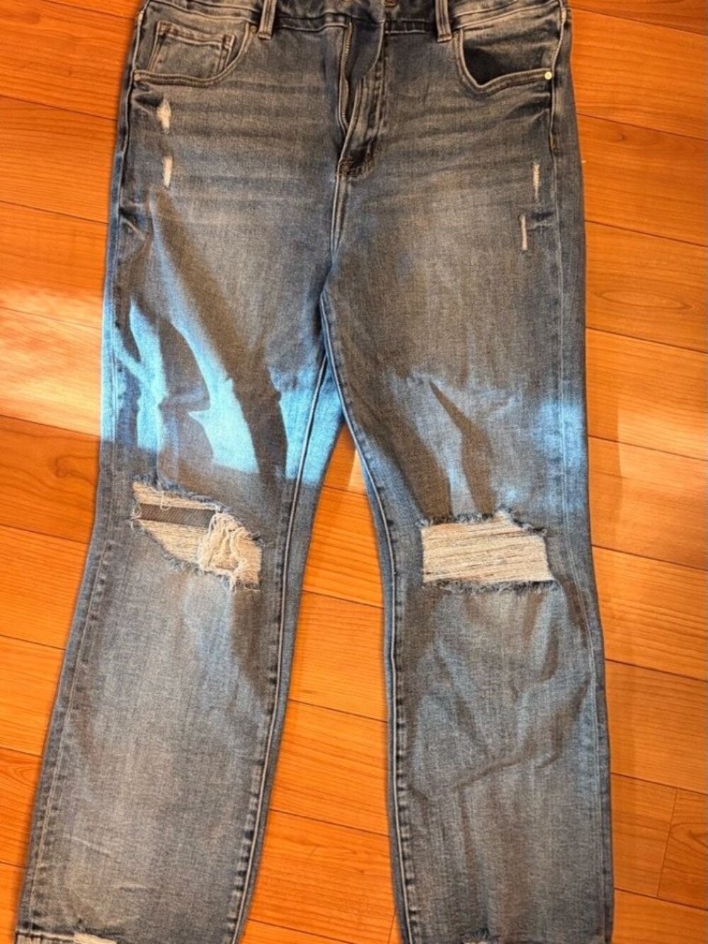 Wild Oak Boutique x Risen Distressed Straight Leg Jeans 13/31